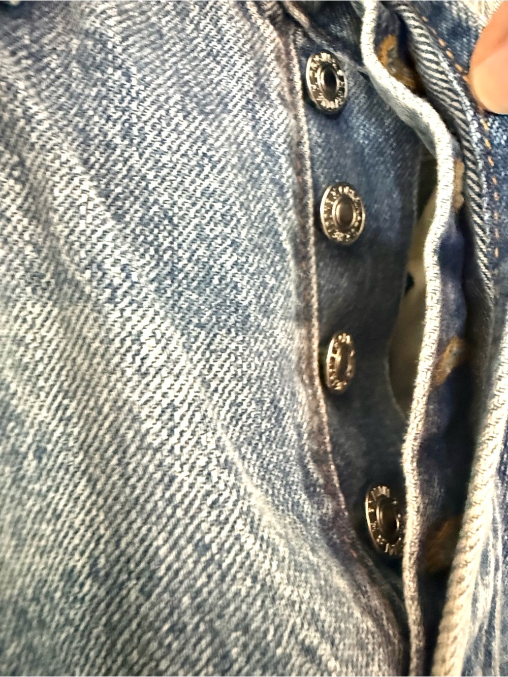 RE/DONE Originals Distressed Straight Leg Jeans Light Wash style # 188-3WSTV27 - Picture 14 of 15